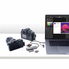 Lettore di schede di memoria multimediale USB 3.0, lettore di schede SD/microSD/CompactFlash, adattatore portatile di schede USB 5Gbps, lettore esterno di schede USB-C con adattato