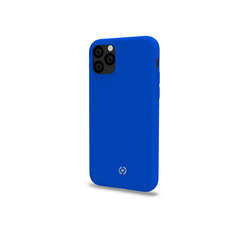 FEELING - Cover morbida in silicone liquido con finitura soft touch e bordi anti scivolo colore blu compatibile con Apple iPhone 11 Pro