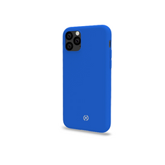 FEELING - Cover morbida in silicone liquido con finitura soft touch e bordi anti scivolo colore blu compatibile con Apple iPhone 11 Pro
