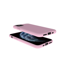 FEELING - Cover morbida in silicone liquido con finitura soft touch e bordi anti scivolo colore rosa compatibile con Apple iPhone 11 Pro