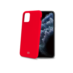 FEELING - Cover morbida in silicone liquido con finitura soft touch e bordi anti scivolo colore rosso compatibile con Apple iPhone 11 Pro