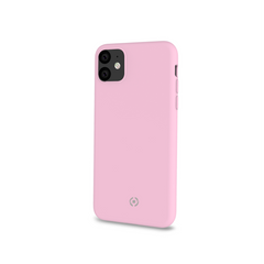 FEELING - Cover morbida in silicone liquido con finitura soft touch e bordi anti scivolo colore rosa compatibile con Apple iPhone 11