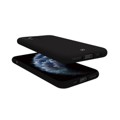 FEELING - Cover morbida in silicone liquido con finitura soft touch e bordi anti scivolo colore nero compatibile con Apple iPhone 11 Pro Max