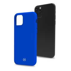 FEELING - Cover morbida in silicone liquido con finitura soft touch e bordi anti scivolo colore blu compatibile con Apple iPhone 11 Pro Max