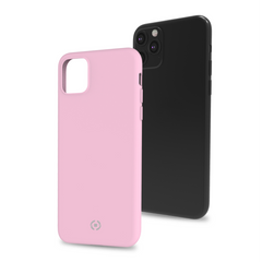 FEELING - Cover morbida in silicone liquido con finitura soft touch e bordi anti scivolo colore rosa compatibile con Apple iPhone 11 Pro Max