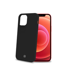FEELING - Cover morbida in silicone liquido con finitura soft touch e bordi anti scivolo colore nero compatibile con Apple iPhone 12 Mini