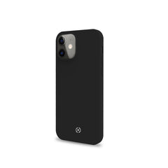 FEELING - Cover morbida in silicone liquido con finitura soft touch e bordi anti scivolo colore nero compatibile con Apple iPhone 12 Mini