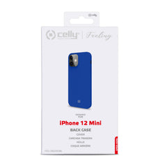 FEELING - Cover morbida in silicone liquido con finitura soft touch e bordi anti scivolo colore blu compatibile con Apple iPhone 12 Mini
