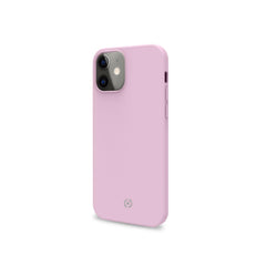 FEELING - Cover morbida in silicone liquido con finitura soft touch e bordi anti scivolo colore rosa compatibile con Apple iPhone 12 Mini