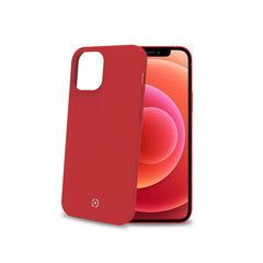 FEELING - Cover morbida in silicone liquido con finitura soft touch e bordi anti scivolo colore rosso compatibile con Apple iPhone 12 Mini