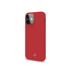 FEELING - Cover morbida in silicone liquido con finitura soft touch e bordi anti scivolo colore rosso compatibile con Apple iPhone 12 Mini