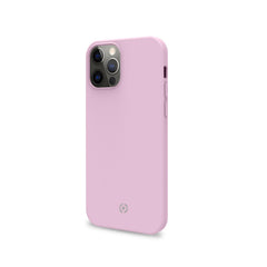 FEELING - Cover morbida in silicone liquido con finitura soft touch e bordi anti scivolo colore rosa compatibile con Apple iPhone 12 Pro/ iPhone 12