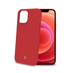 FEELING - Cover morbida in silicone liquido con finitura soft touch e bordi anti scivolo colore rosso compatibile con Apple iPhone 12 Pro Max
