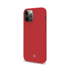 FEELING - Cover morbida in silicone liquido con finitura soft touch e bordi anti scivolo colore rosso compatibile con Apple iPhone 12 Pro Max