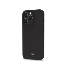 FEELING - Cover morbida in silicone liquido con finitura soft touch e bordi anti scivolo colore nero compatibile con Apple iPhone 14 Pro