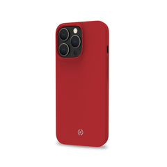 FEELING - Cover morbida in silicone liquido con finitura soft touch e bordi anti scivolo colore rosso compatibile con Apple iPhone 14 Pro