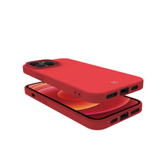 FEELING - Cover morbida in silicone liquido con finitura soft touch e bordi anti scivolo colore rosso compatibile con Apple iPhone 14 Pro Max