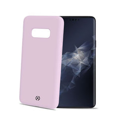 FEELING - Cover morbida in silicone liquido con finitura soft touch e bordi anti scivolo colore rosa compatibile con Samsung Galaxy S10e