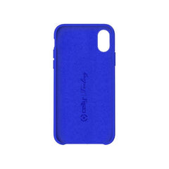 FEELING - Cover morbida in silicone liquido con finitura soft touch e bordi anti scivolo colore blu compatibile con Apple iPhone Xs/ iPhone X