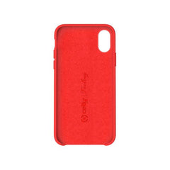 FEELING - Cover morbida in silicone liquido con finitura soft touch e bordi anti scivolo colore rosso compatibile con Apple iPhone Xs/ iPhone X
