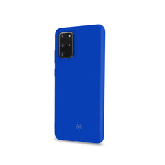 FEELING - Cover morbida in silicone liquido con finitura soft touch e bordi anti scivolo colore blu compatibile con Samsung Galaxy S20+