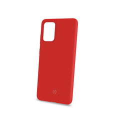 FEELING - Cover morbida in silicone liquido con finitura soft touch e bordi anti scivolo colore rosso compatibile con Samsung Galaxy S20+