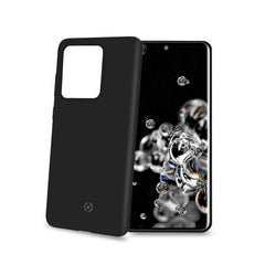FEELING - Cover morbida in silicone liquido con finitura soft touch e bordi anti scivolo colore nero compatibile con Samsung Galaxy S20 Ultra