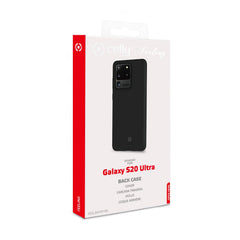 FEELING - Cover morbida in silicone liquido con finitura soft touch e bordi anti scivolo colore nero compatibile con Samsung Galaxy S20 Ultra