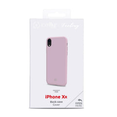 FEELING - Cover morbida in silicone liquido con finitura soft touch e bordi anti scivolo colore rosa compatibile con Apple iPhone Xr