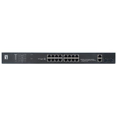 LEVELONE FGP-2031 - SWITCH 20-PORTE FAST ETHERNET POE 270W, 16x PoE, 2x Gigabit RJ45 + 2x Gigabit SFP