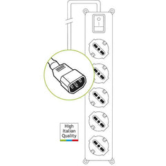POWER CLEANER 5: INGRESSO IEC - 5 USCITE ITALIA/SCHUKO - TOGETHER ON
