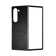 FOLDING - Cover in TPU composta da scocca anteriore e posteriore, effetto pelle sintetica colore nero compatibile Samsung Galaxy Z Fold 7/ Z Fold 7 Enterprise Edition