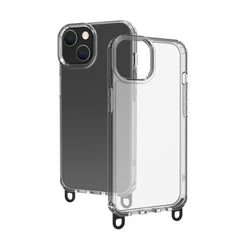 FREEDOM CASE - Cover trasparente in TPU incluso nella confezione laccio collo colore nero per Apple iPhone 14 [FREEDOM]
