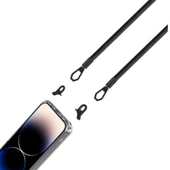 FREEDOM CASE - Cover trasparente in TPU incluso nella confezione laccio collo colore nero per Apple iPhone 14 Pro [FREEDOM]