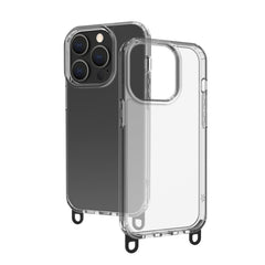 FREEDOM CASE - Cover trasparente in TPU incluso nella confezione laccio collo colore nero per Apple iPhone 14 Pro [FREEDOM]