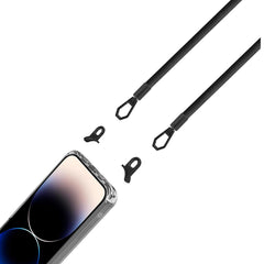 FREEDOM CASE - Cover trasparente in TPU incluso nella confezione laccio collo colore nero per Apple iPhone 14 Pro Max [FREEDOM]