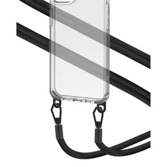 FREEDOM CASE - Cover trasparente in TPU incluso nella confezione laccio collo colore nero per Apple iPhone 15 [FREEDOM]