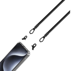 FREEDOM CASE - Cover trasparente in TPU incluso nella confezione laccio collo colore nero per Apple iPhone 15 Pro [FREEDOM]