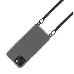 FREEDOM CASE - Cover trasparente in TPU incluso nella confezione laccio collo colore nero per Apple iPhone 15 Plus [FREEDOM]