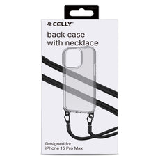 FREEDOM CASE - Cover trasparente in TPU incluso nella confezione laccio collo colore nero per Apple iPhone 15 Pro Max [FREEDOM]