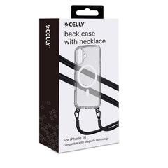 FREEDOMMAG - Cover trasparente compatibile con la tecnologia Magsafe, laccio da collo incluso con ganci in metallo removibili compatibile con Apple iPhone 16