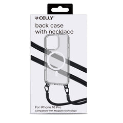 FREEDOMMAG1113 - Cover trasparente compatibile con la tecnologia Magsafe, laccio da collo incluso con ganci in metallo removibili compatibile con Apple iPhone 16 Pro