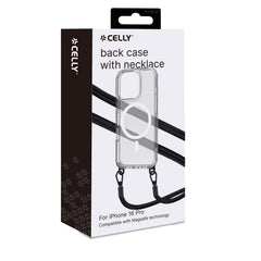 FREEDOMMAG1113 - Cover trasparente compatibile con la tecnologia Magsafe, laccio da collo incluso con ganci in metallo removibili compatibile con Apple iPhone 16 Pro