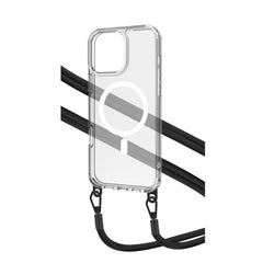 FREEDOMMAG1115 - Cover trasparente compatibile con la tecnologia Magsafe, laccio da collo incluso con ganci in metallo removibili compatibile con Apple iPhone 16 Pro Max