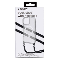FREEDOMMAG1115 - Cover trasparente compatibile con la tecnologia Magsafe, laccio da collo incluso con ganci in metallo removibili compatibile con Apple iPhone 16 Pro Max