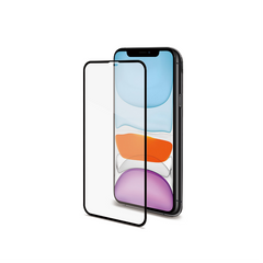 FULLGLASS - Vetro 9H con bordo colorato nero compatibile con Apple iPhone 11