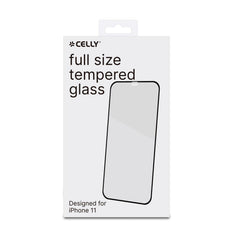 FULLGLASS - Vetro 9H con bordo colorato nero compatibile con Apple iPhone 11