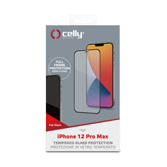 FULLGLASS - Vetro 9H con bordo colorato nero compatibile con Apple iPhone 12 Pro Max