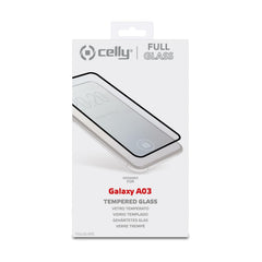 FULLGLASS - Vetro 9H con bordo colorato nero compatibile con Samsung Galaxy A03/ Galaxy A03s/ Galaxy A04s