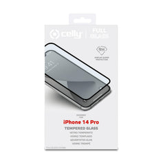 FULLGLASS - Vetro 9H con bordo colorato nero compatibile con Apple iPhone 14 Pro